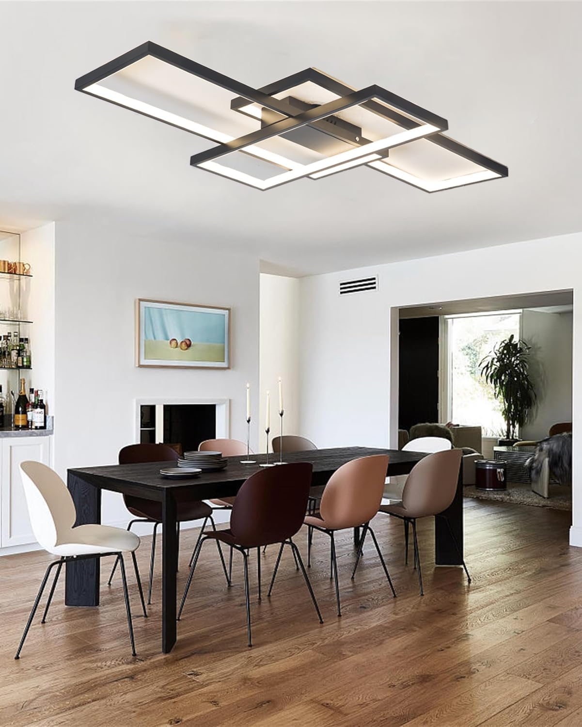 Mqw Plafoniera LED Rettangolare L80, Nera - immagine 2