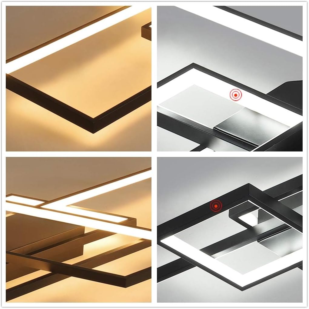 Mqw Plafoniera LED Rettangolare L80, Nera - immagine 6