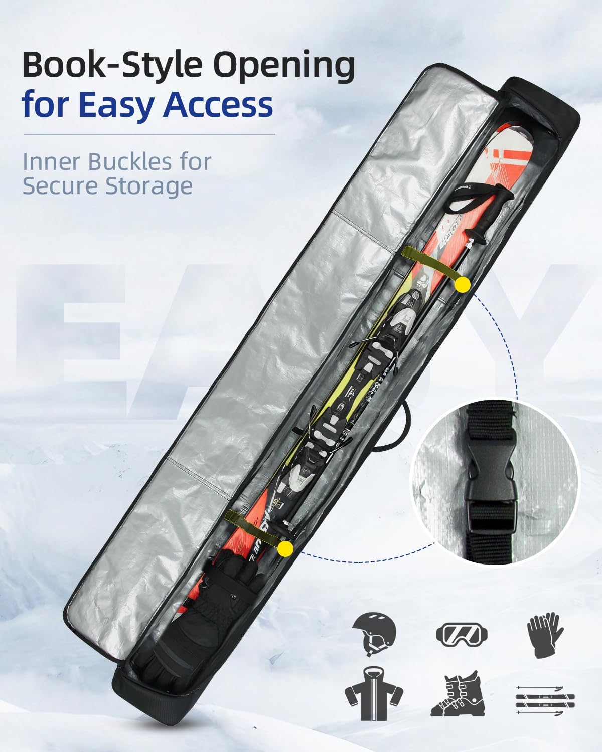 Abahub Borsa da Sci Impermeabile Imbottita - immagine 5