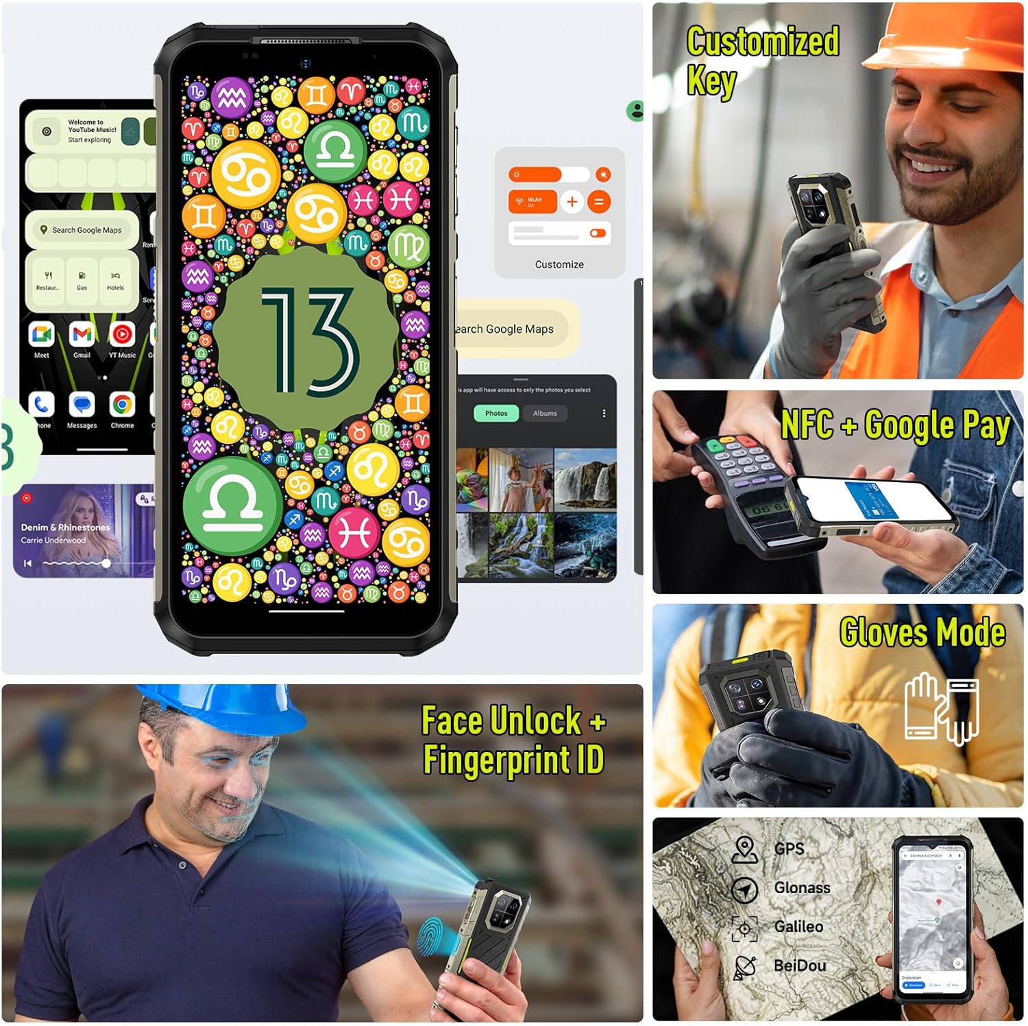 Ulefone Armor 22 - Rugged Smartphone Android 13, Verde - immagine 3