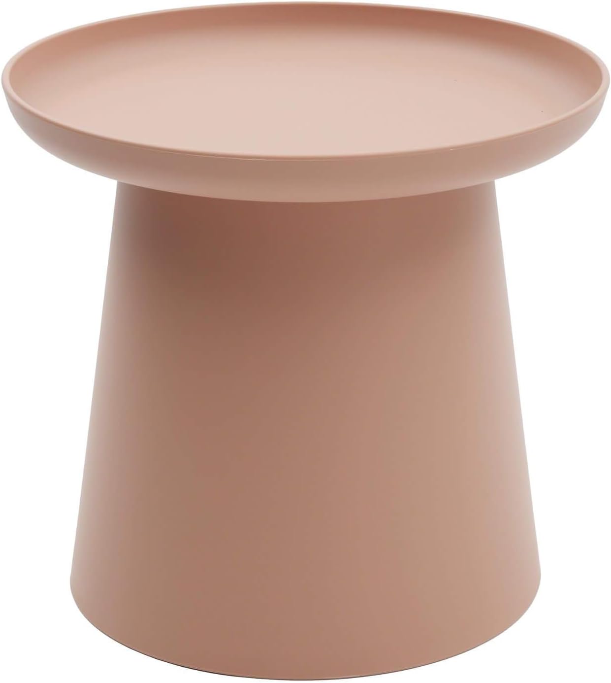 KONTE.DESIGN Tavolino IBIZA rotondo in polipropilene, Rosa, 50x50x46 cm