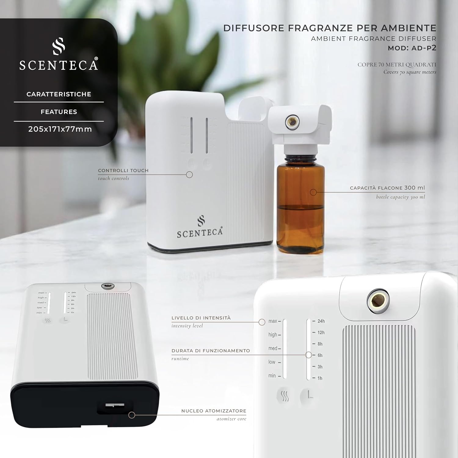 Scenteca® Diffusore Fragranza AD-P2 70mq - immagine 4