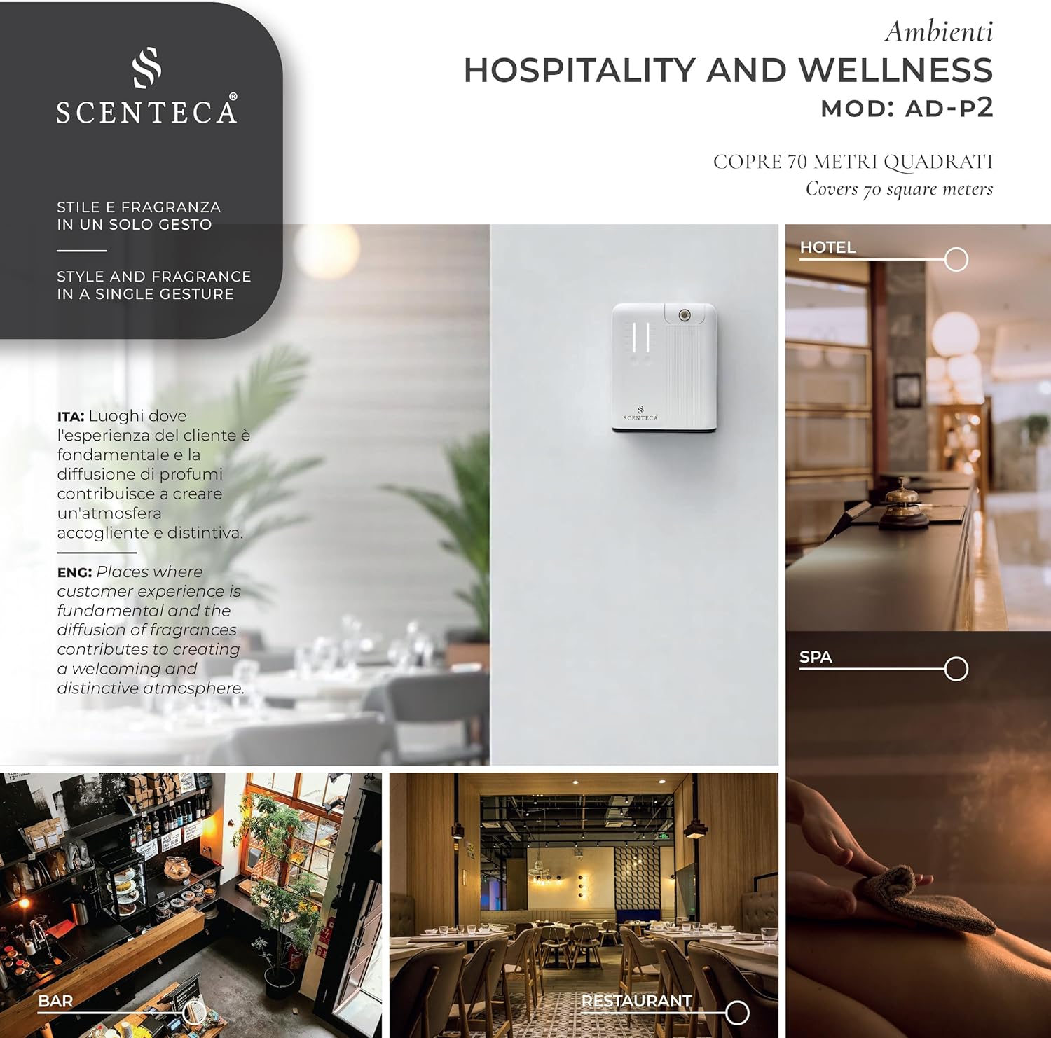 Scenteca® Diffusore Fragranza AD-P2 70mq - immagine 6