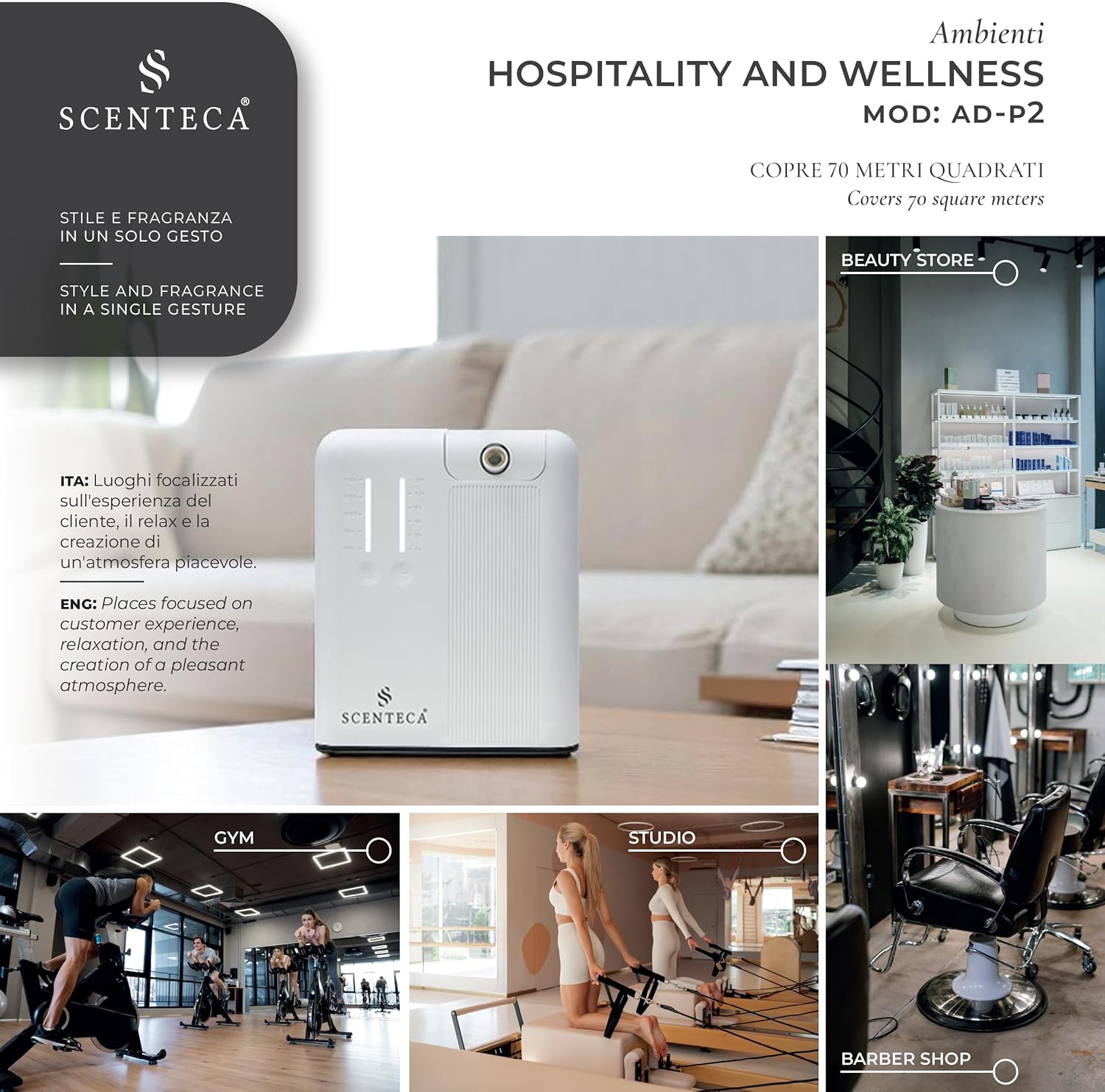 Scenteca® Diffusore Fragranza AD-P2 70mq - immagine 7