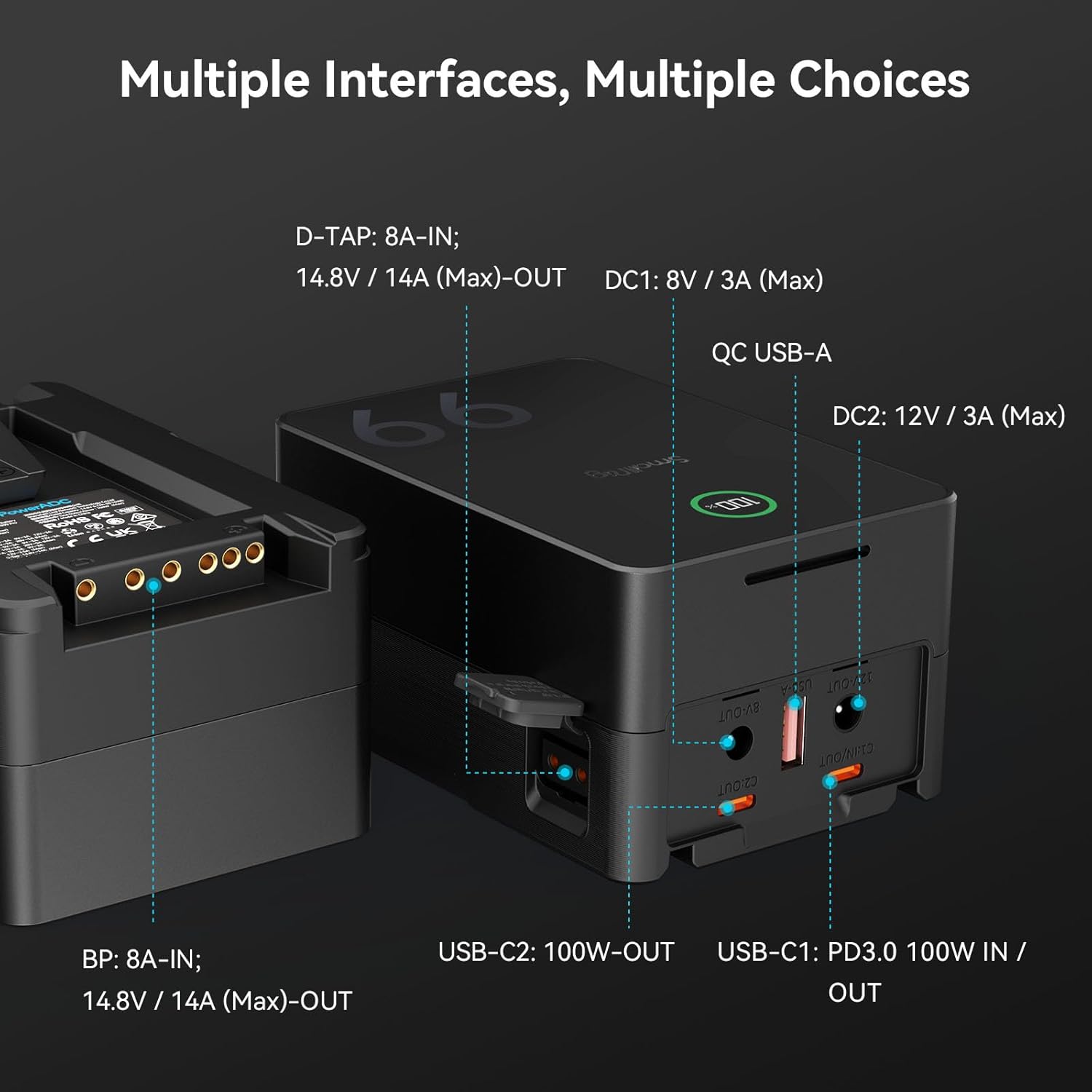 Smallrig V Mount Battery VB99 Pro - 99Wh 6800mAh - immagine 3