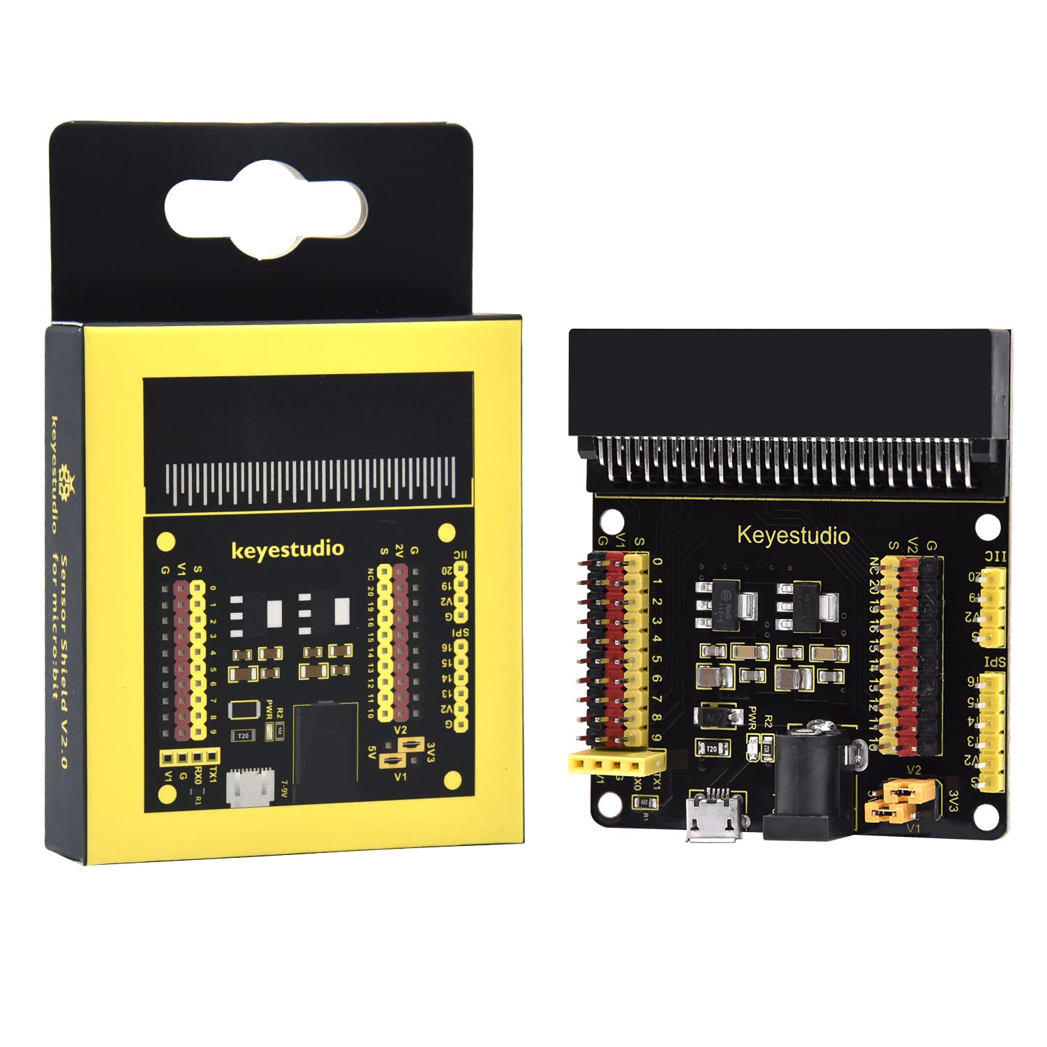 KEYESTUDIO BBC Micro:bit Sensor Shield for Microbit V2 V1 Starter Kit ...