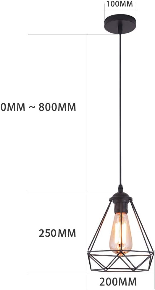 Retro Lampada A Sospensione Vintage Industriale E27 - immagine 2