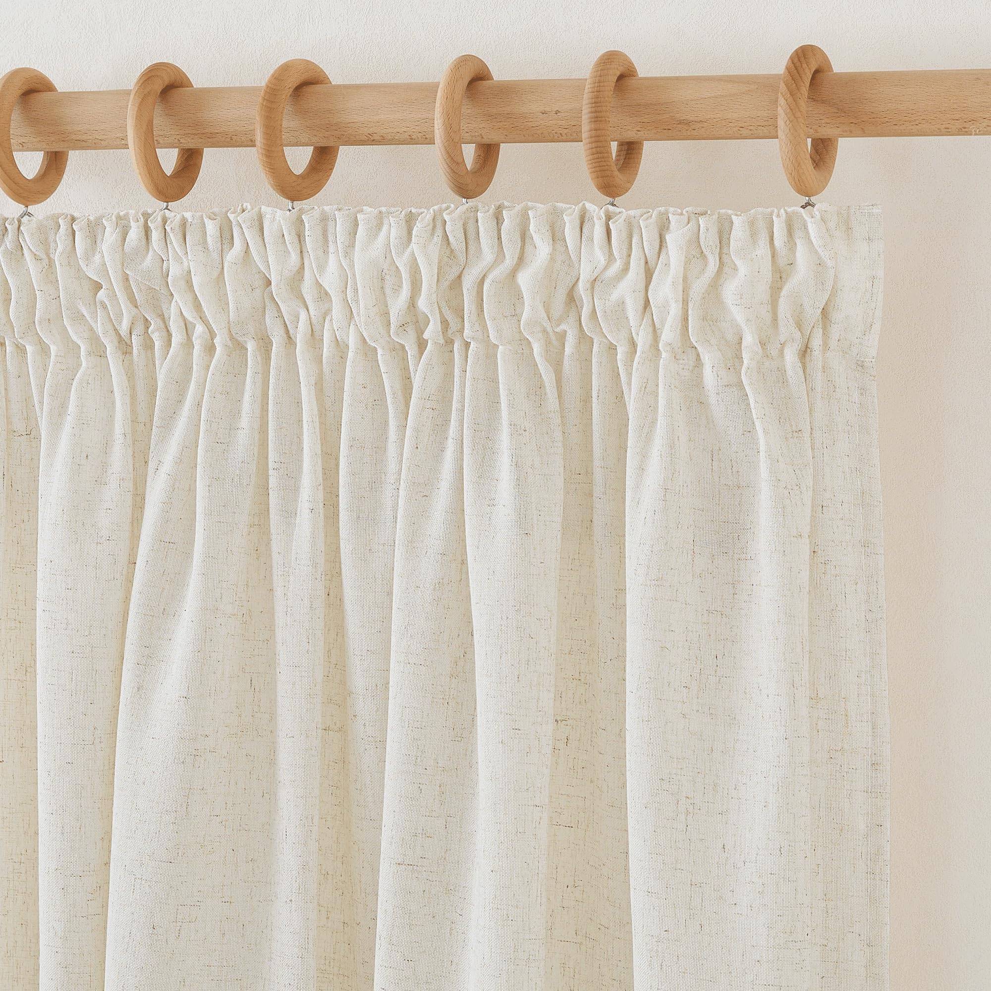 Pony Dance Tende Lino Semitrasparenti 140x145 CM, Beige