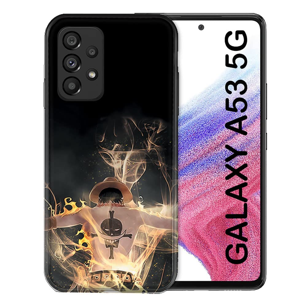 Cover per Samsung Galaxy A53 5G Manga One Piece Ace Nero