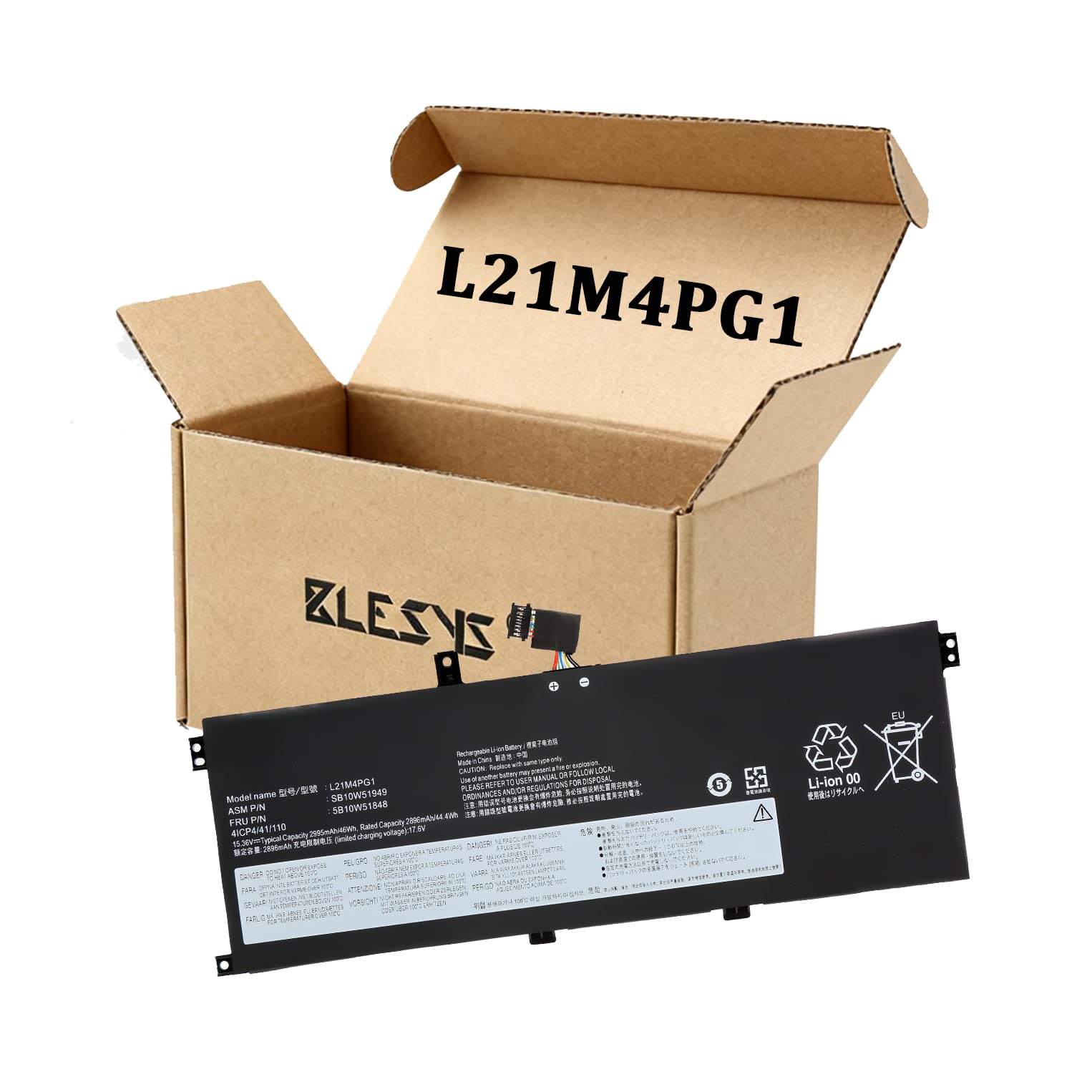 Blesys Batteria per Lenovo ThinkPad L13 Yoga Gen 3 Gen 4