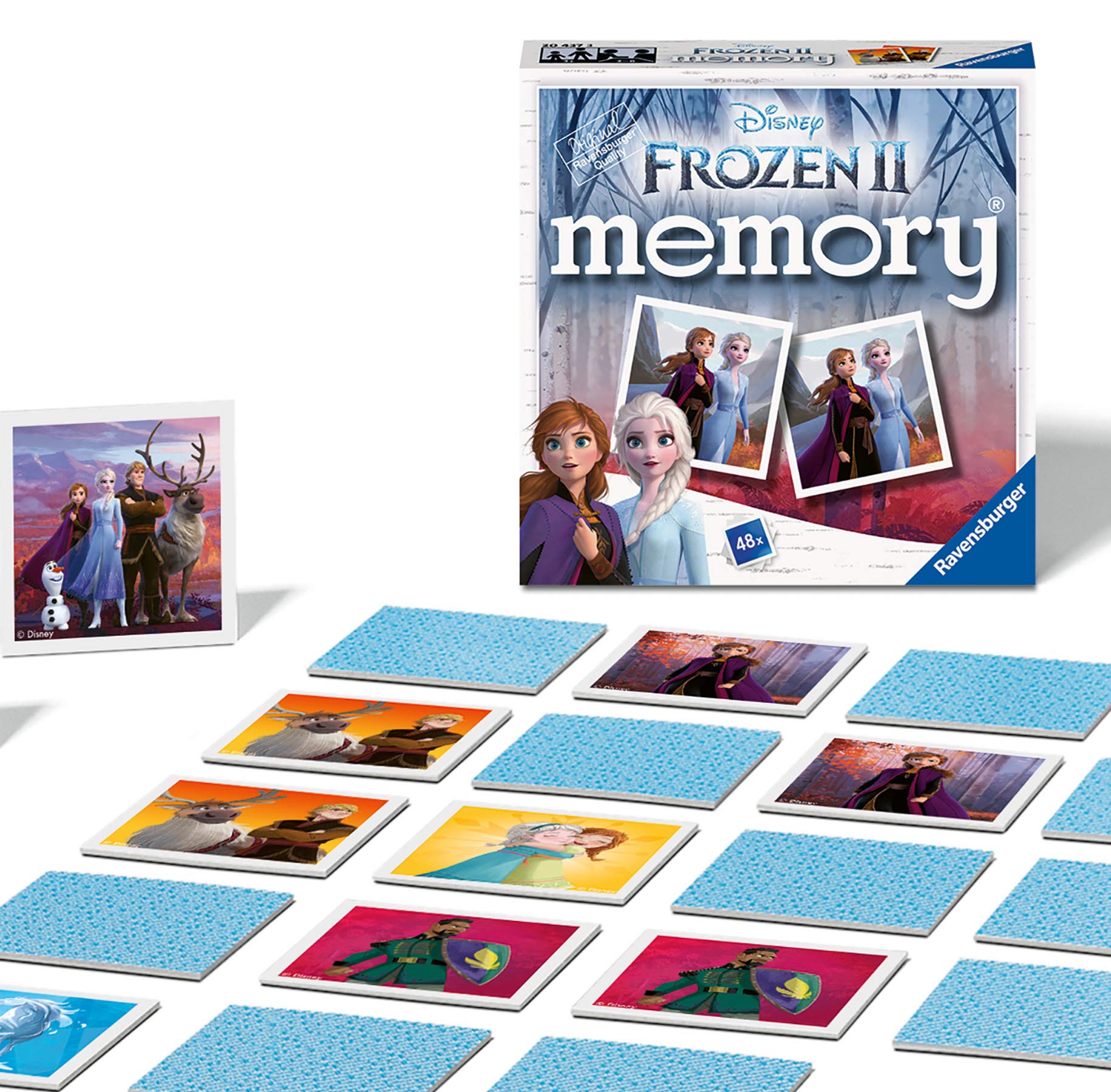 Ravensburger - Disney Frozen 2 Memory In Formato Pocket | Giochi Bambina 3 Anni | 48 Carte | Memory Gioco Per Bambini | 2-6 Giocatori | Regalo Bambini 3 Anni