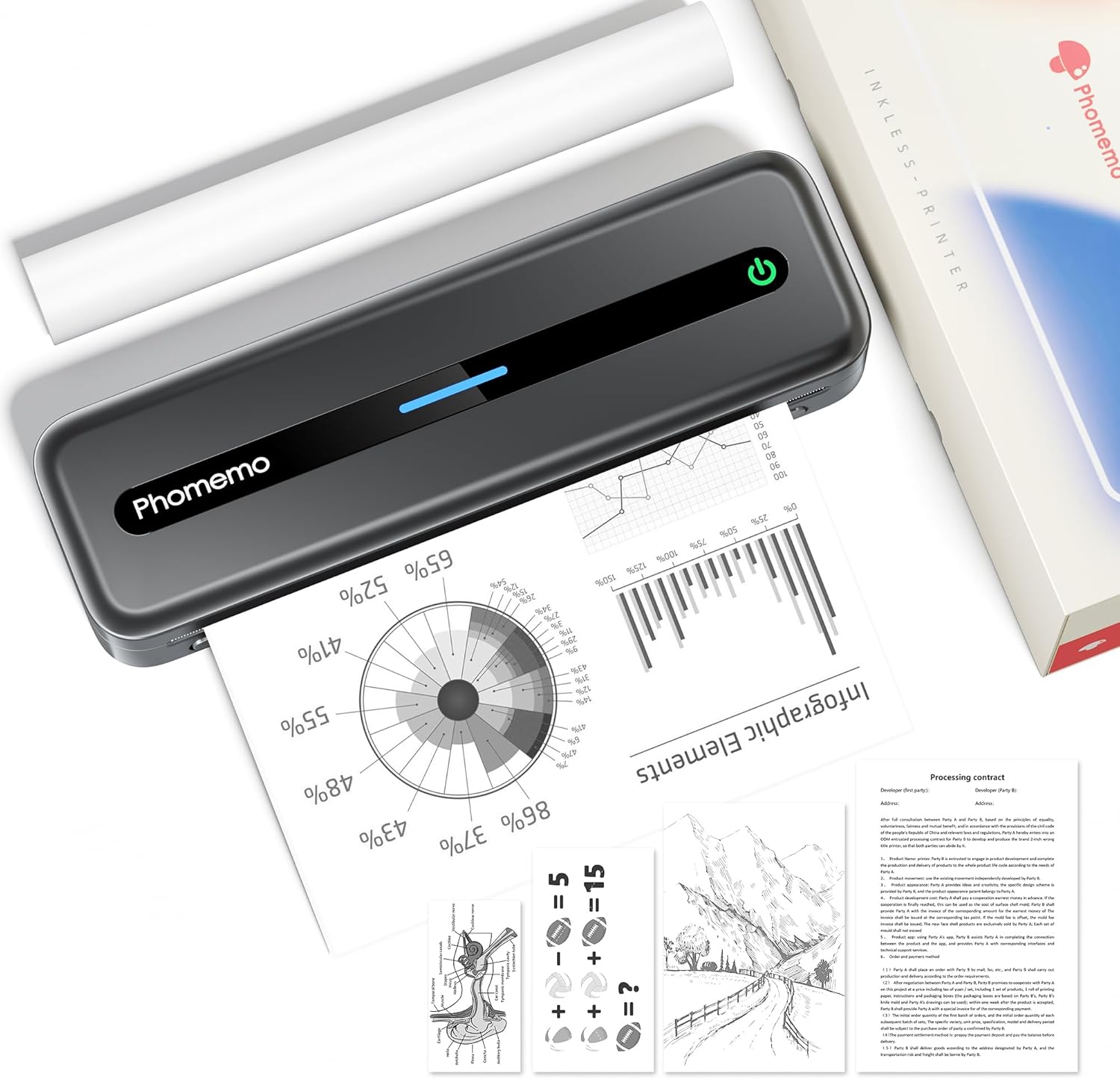 Phomemo M832 Stampante Portatile Termica A4 - immagine 1