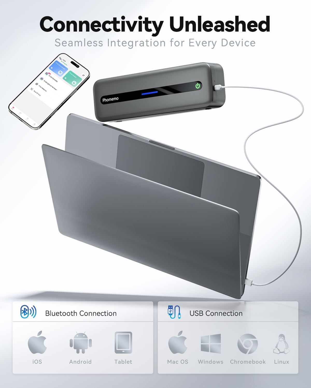 Phomemo M832 Stampante Portatile Termica A4 - immagine 4