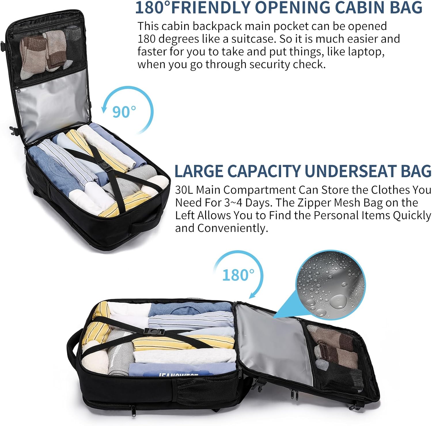 Zaino Viaggio 45x36x20 Bagaglio a Mano easyJet 30L - immagine 6