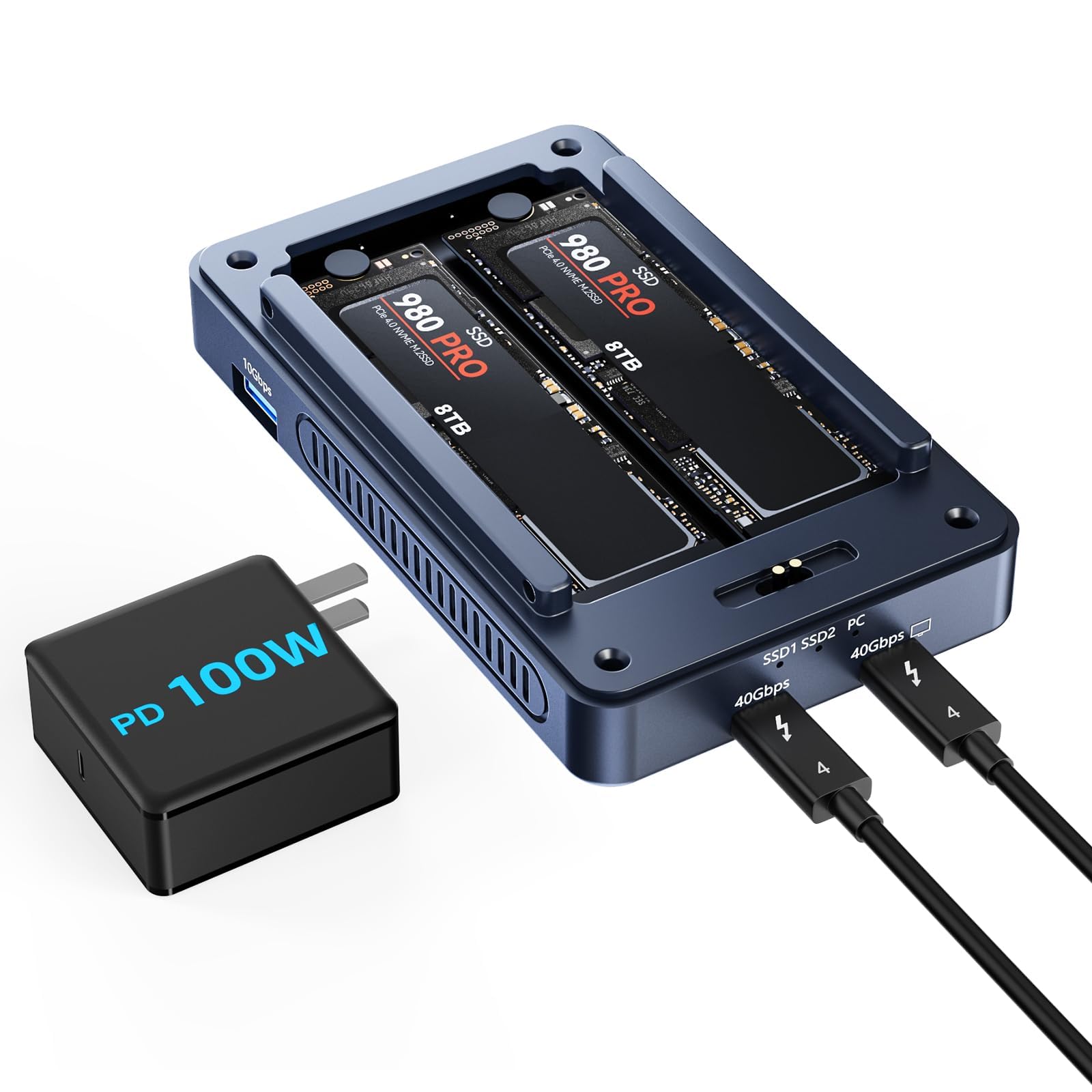 Acasis M.2 NVMe SSD Enclosure 40Gbps USB C Alluminio