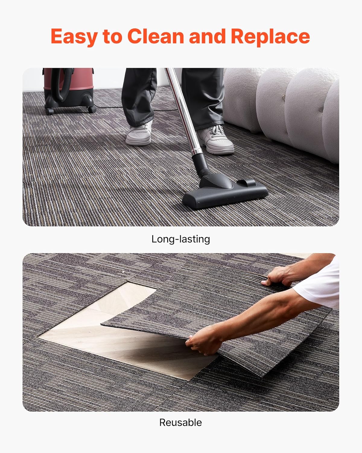 Vevor Piastrelle per Moquette 610x610 mm 24 Pezzi - immagine 6