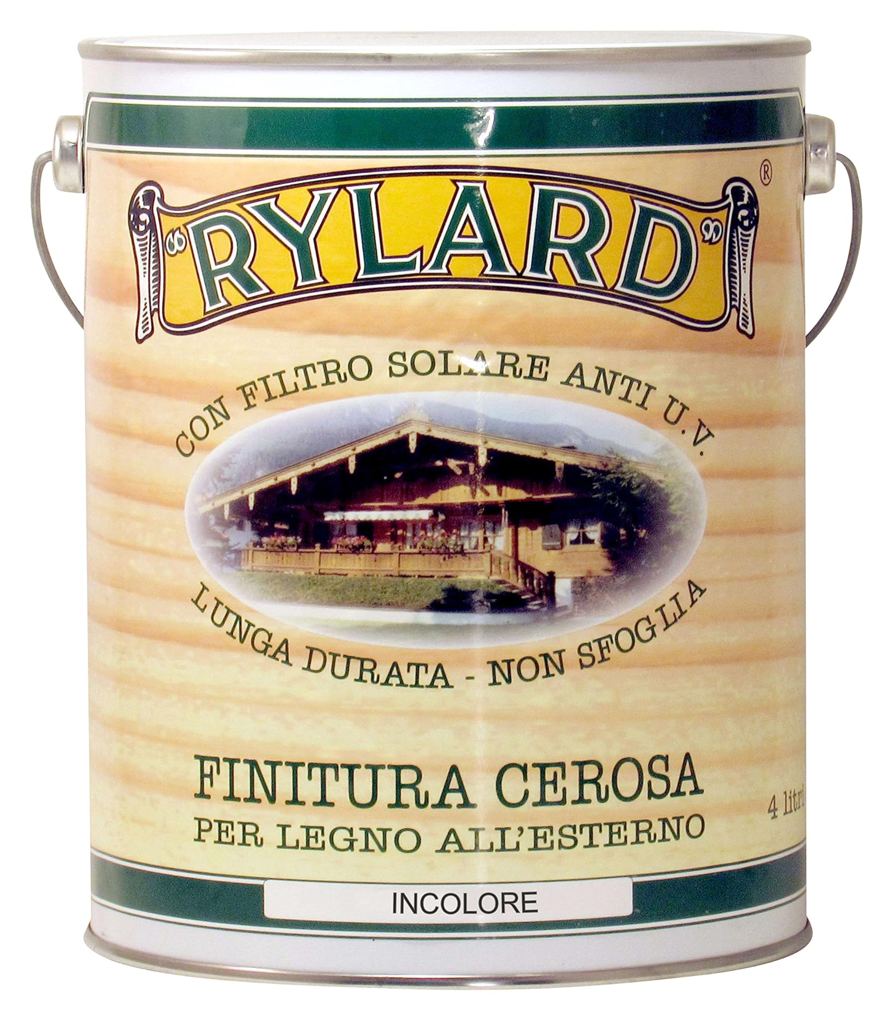 Rylard FC4 Finitura Cerosa per Legno, Incolore, 4000 ml