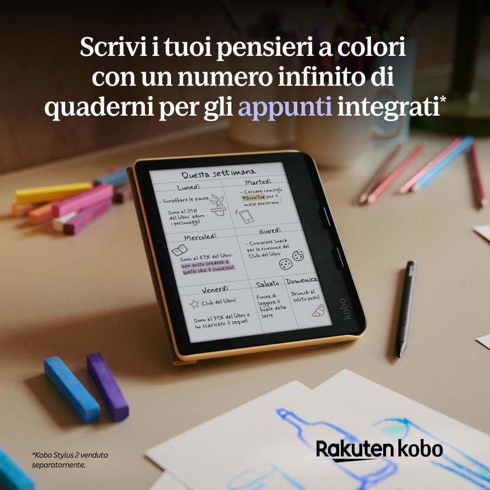 Kobo Libra Colour - eReader 7” E Ink Kaleido™ 3, Bianco - immagine 4