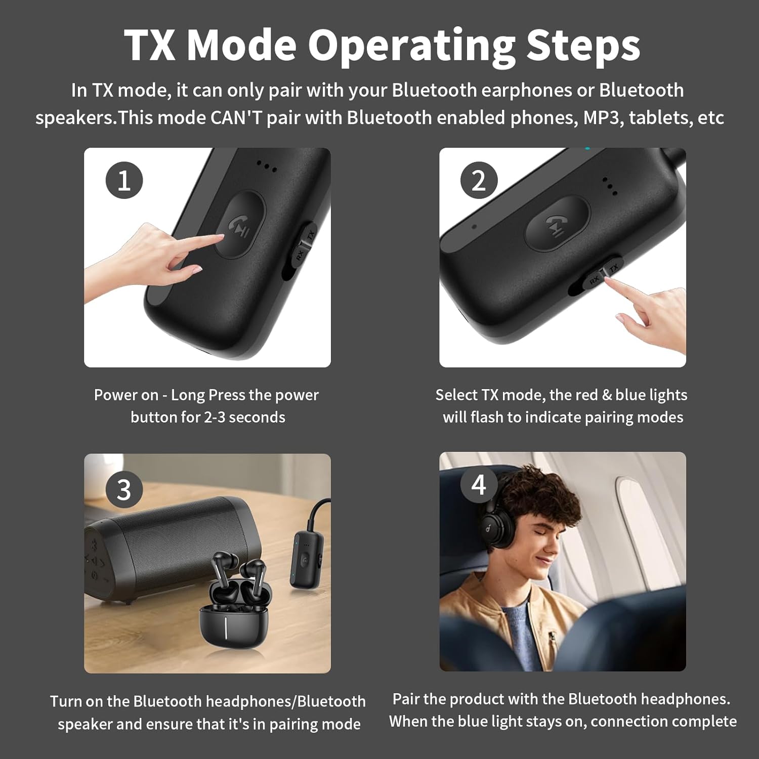 Elzle Trasmettitore e Ricevitore Bluetooth 5.4 (2 in 1) - immagine 3