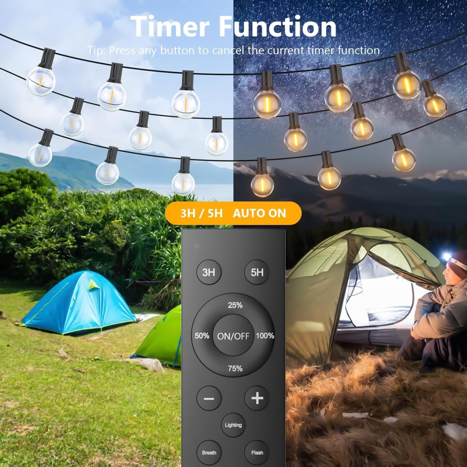 Catena Luminosa Esterno LED 30M con 50+2 Lampadine - immagine 4