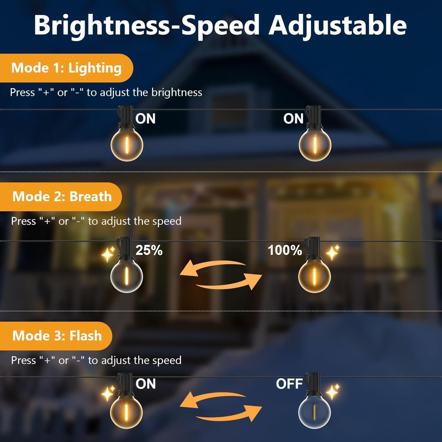 Catena Luminosa Esterno LED 30M con 50+2 Lampadine - immagine 5
