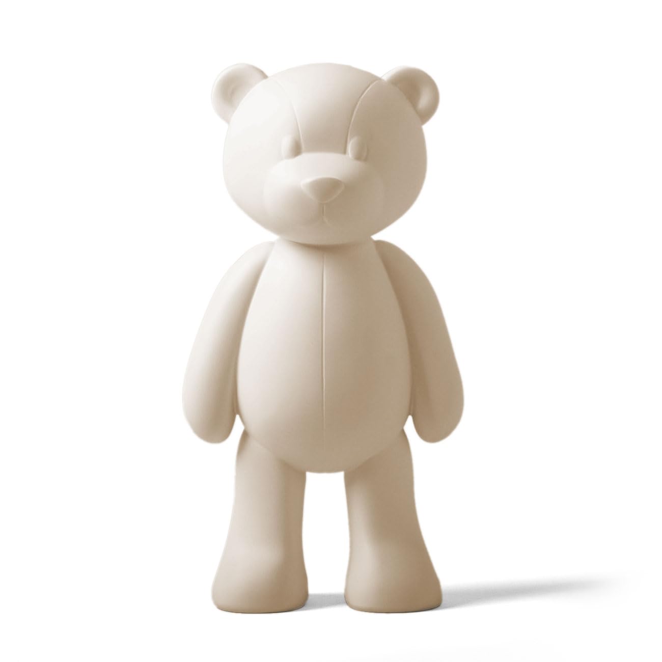 Orso Statua Scultura Figurina Decorazione Casa 30cm, Bianca