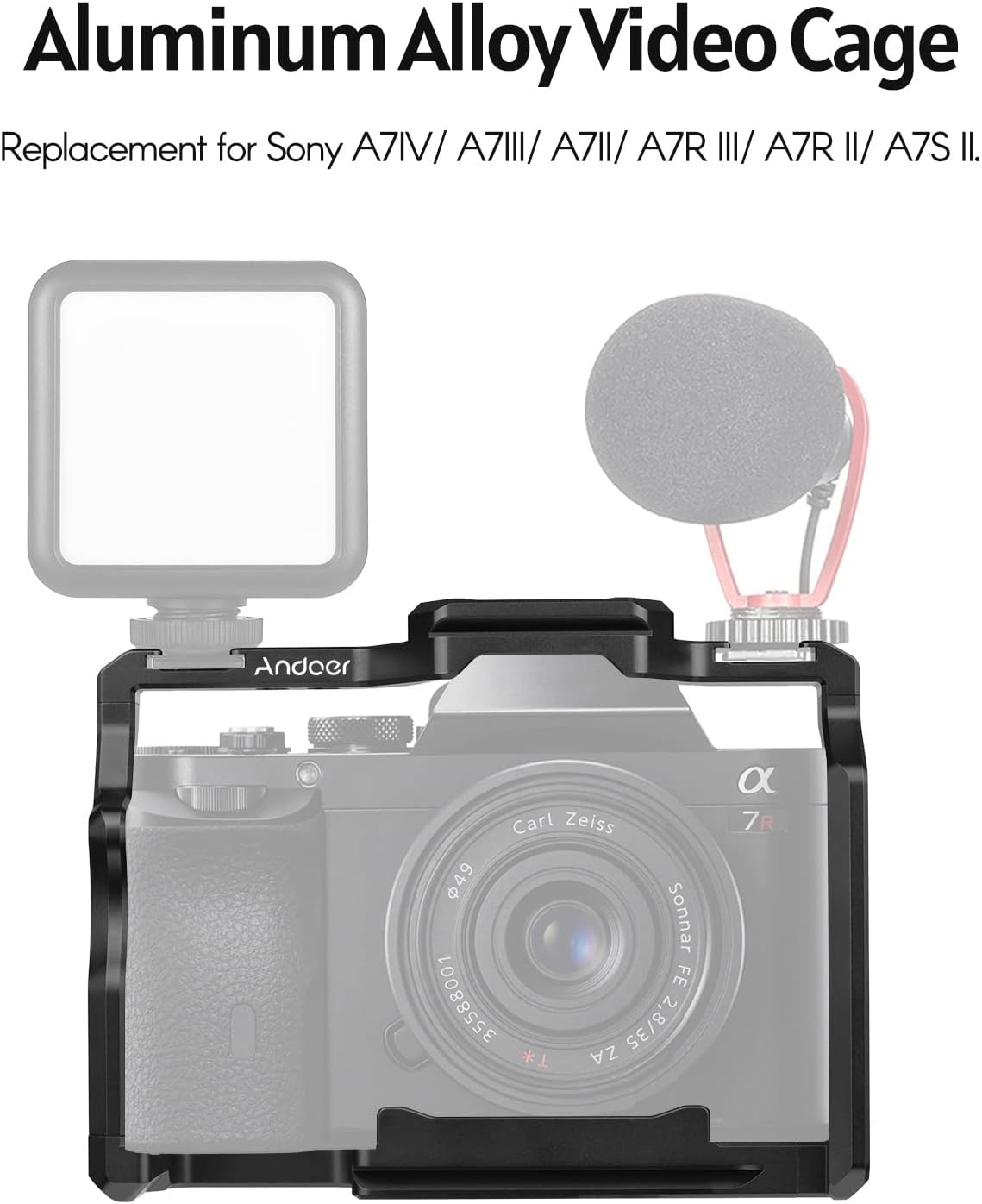 Andoer Gabbia per Videocamera in Lega di Alluminio - immagine 7