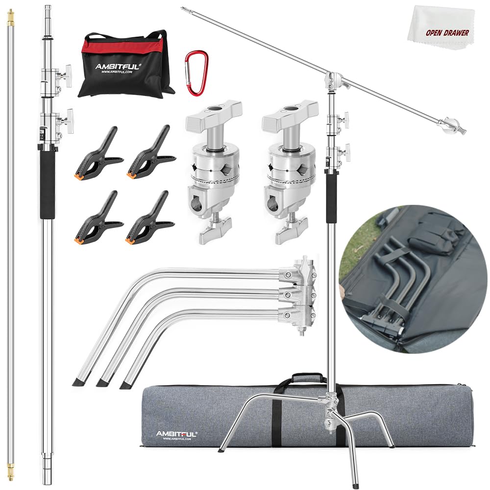 AMBITFUL Supporto Luce a C con Braccio per Fotografia