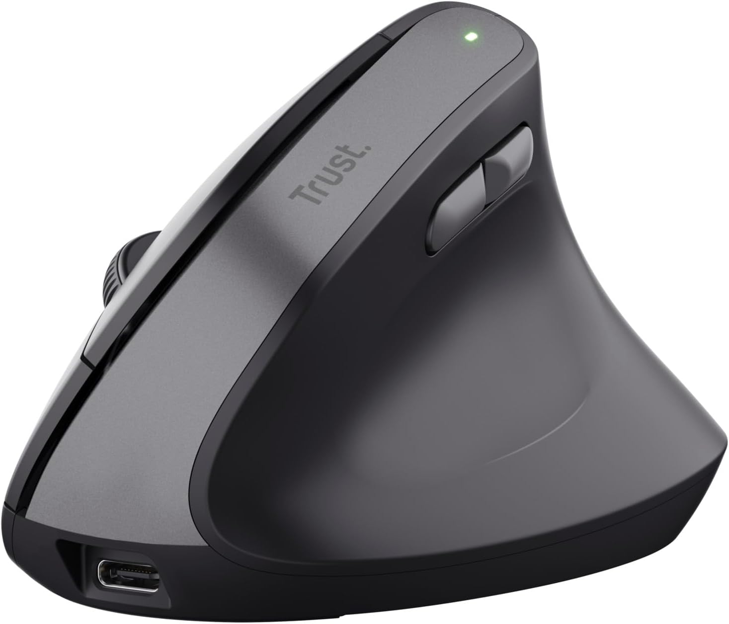 Trust Yuno Mouse Ergonomico Verticale Senza Filo, Nero - immagine 1