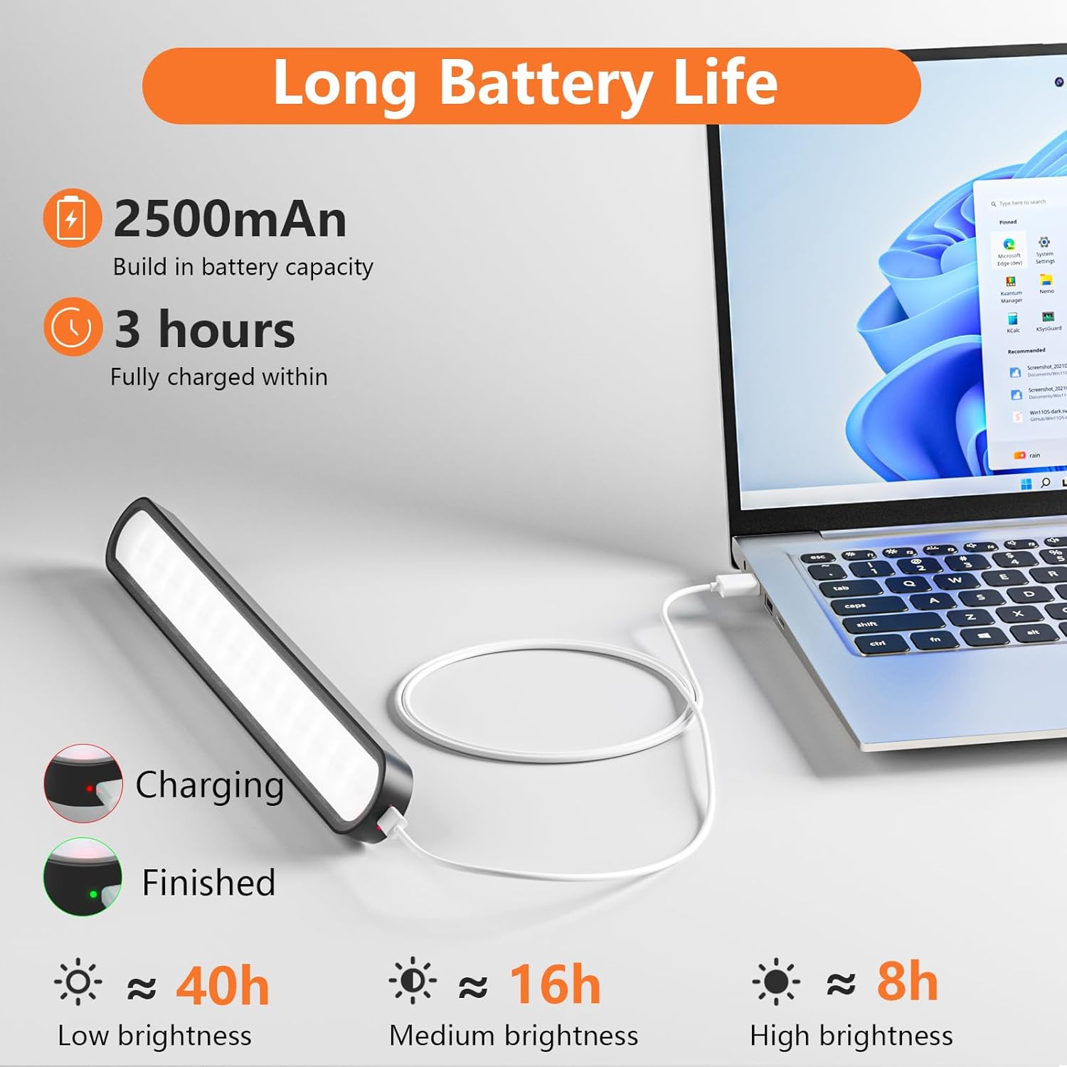 Realky Lampada LED Sottopensile Cucina Ricaricabile (2 pz) - immagine 5