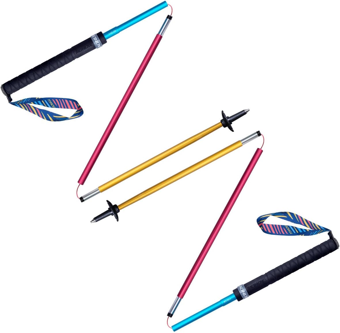 Aonijie 2 Pezzi Bastoncini Trekking Pieghevoli - immagine 1