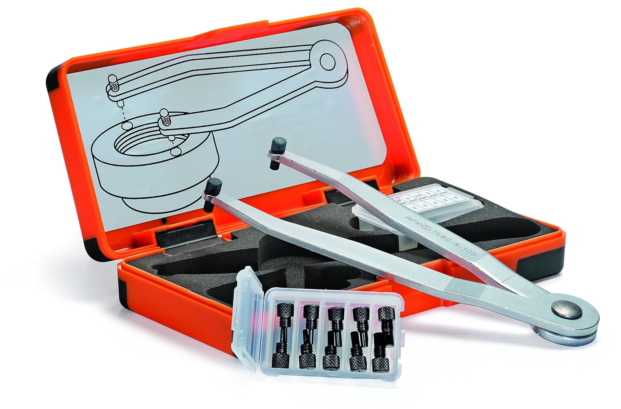 AMF Set di chiavi regolabili con perni intercambiabili