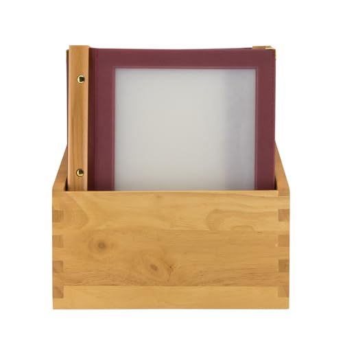 Securit - Set 10 Porta Menu A4 Linea Wood Box, Bordeaux