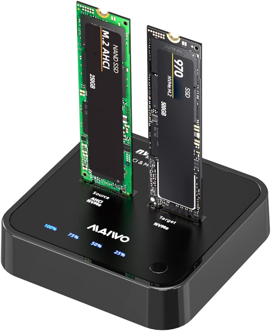 Maiwo Docking Station M.2 NVMe/AHCI SSD Clone - immagine 1