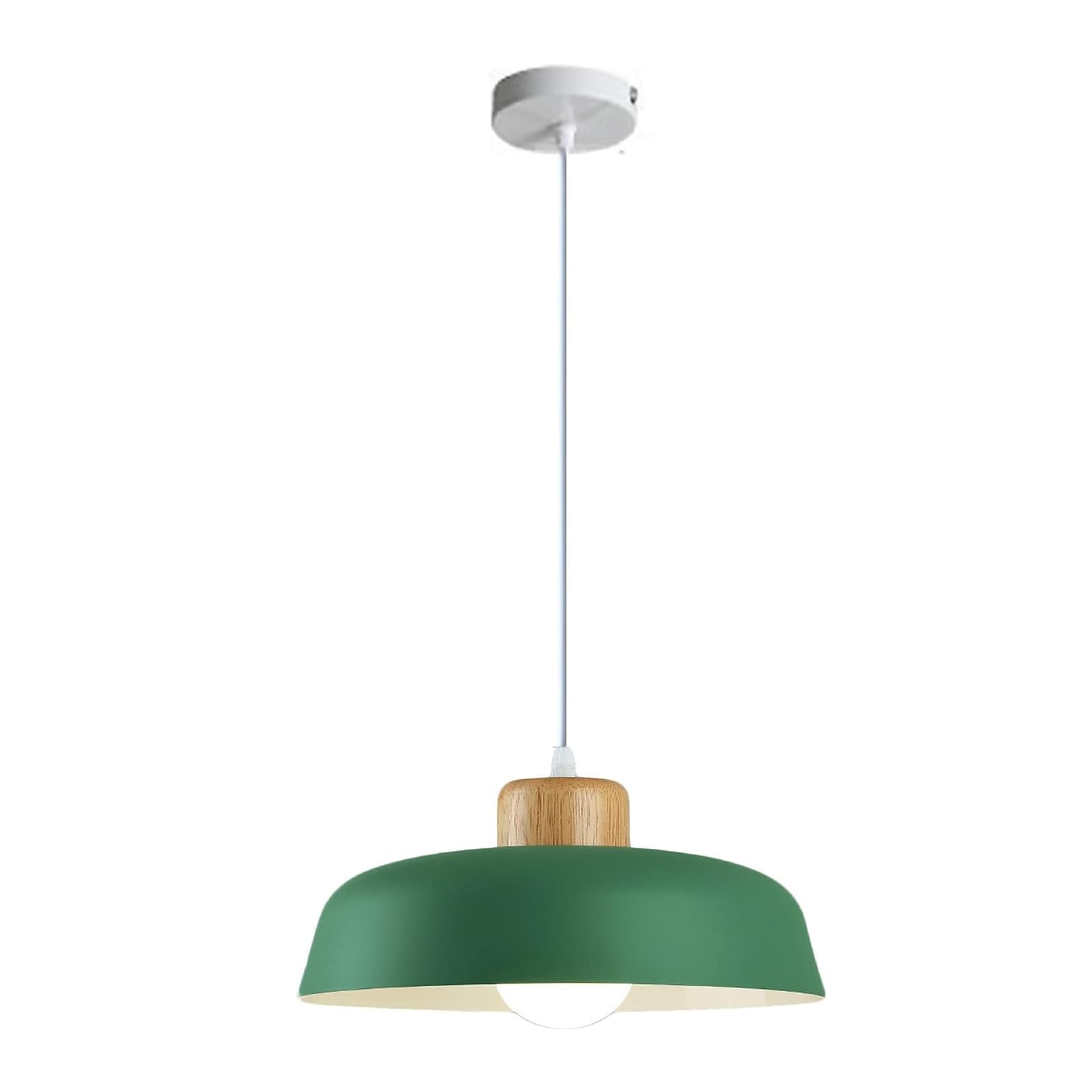 Eksed Lampada a Sospensione con Paralume Metallo 300mm, Verde