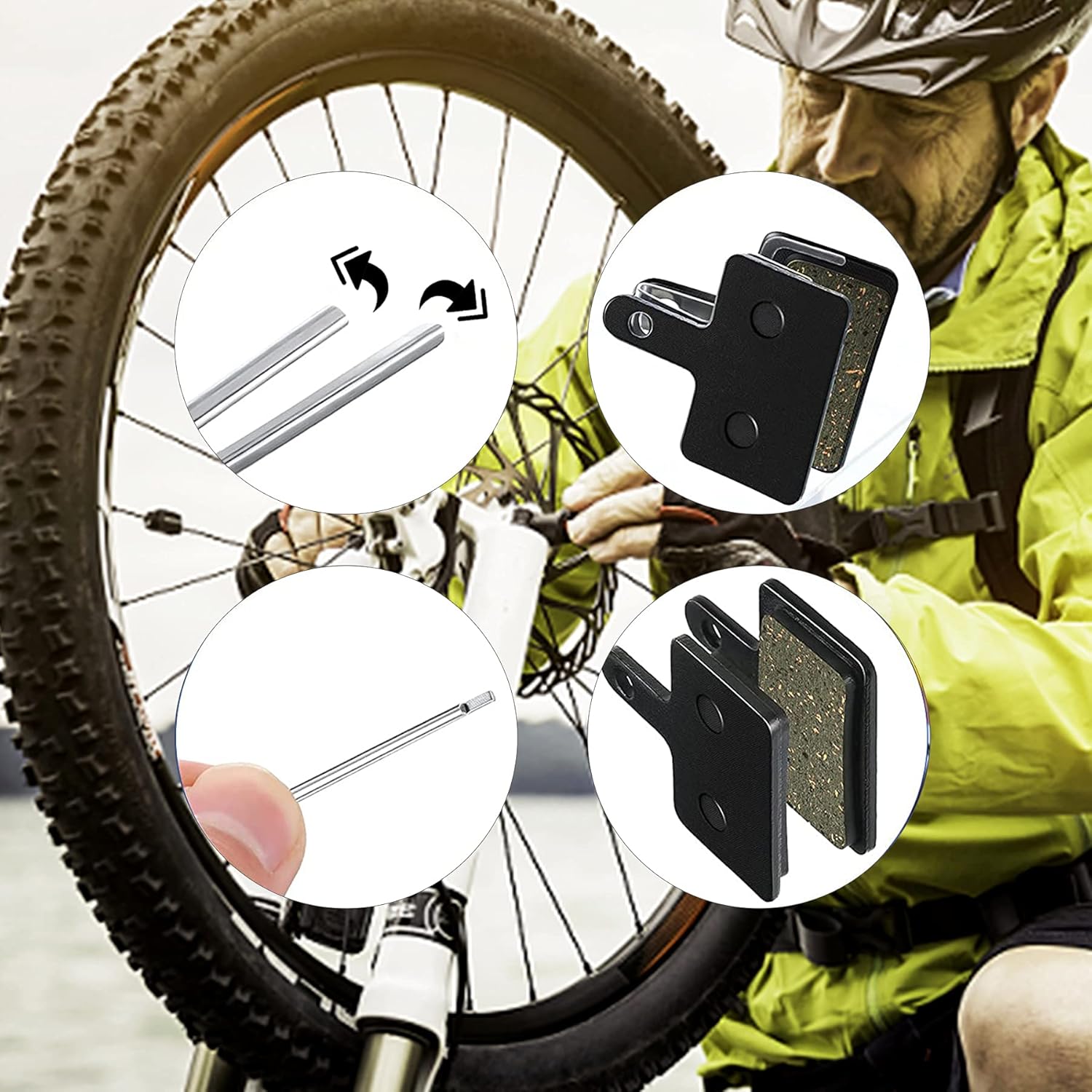 4 Paia Pastiglie Freno Bici MTB a Disco - immagine 4