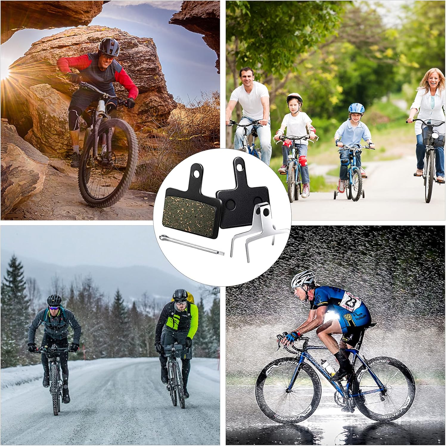 4 Paia Pastiglie Freno Bici MTB a Disco - immagine 5