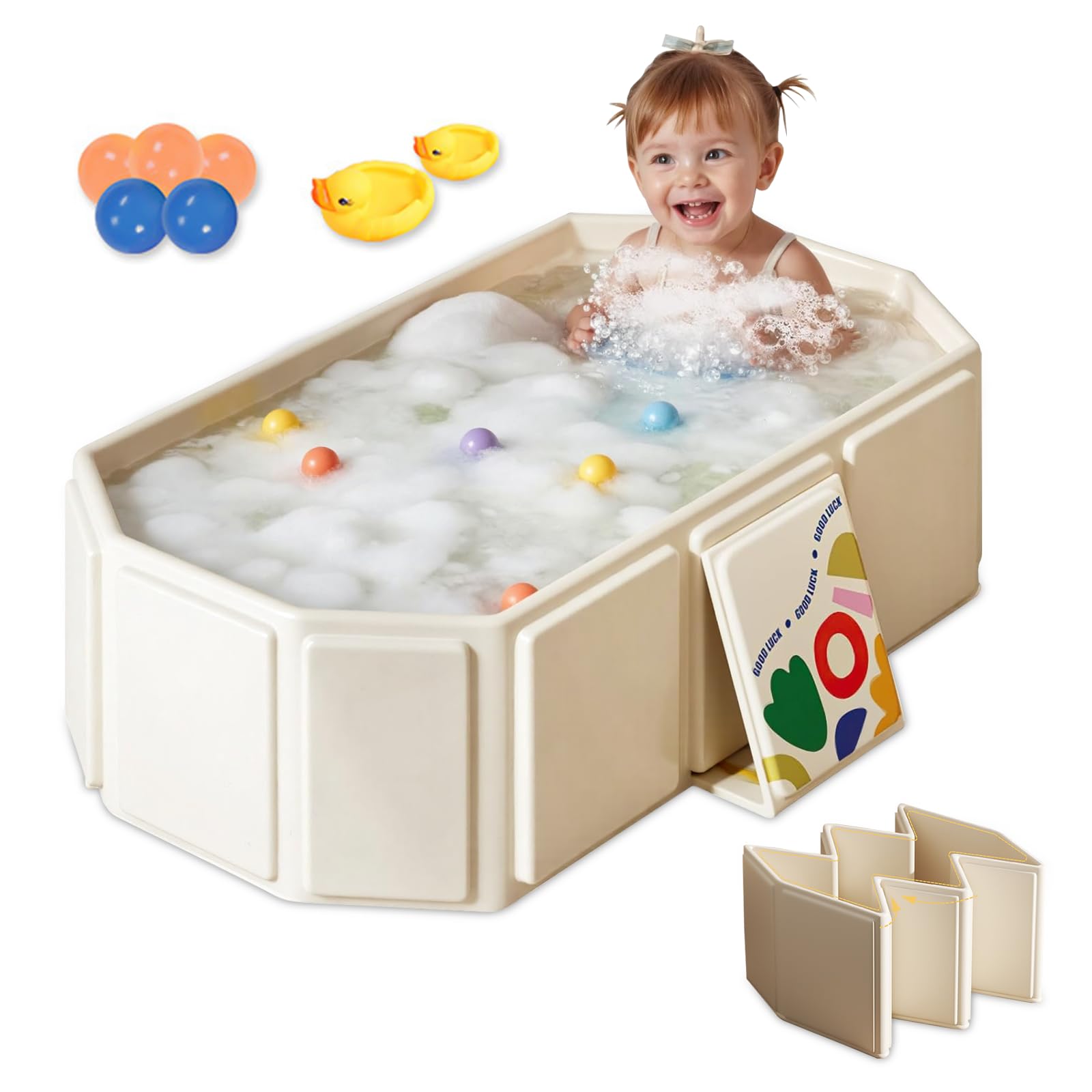 Vasca da Bagno Pieghevole per Bambini (White)