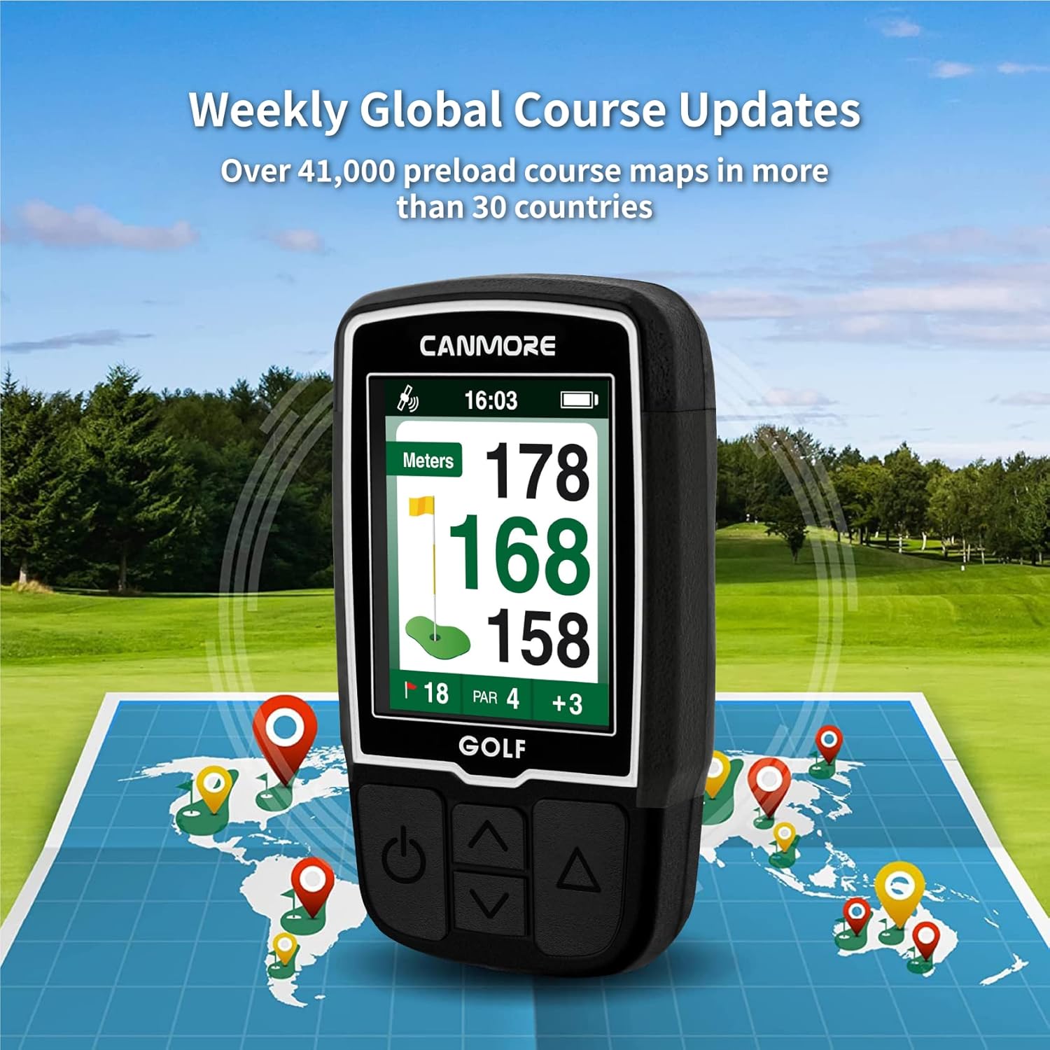 Canmore GPS da golf portatile HG200, Nero - immagine 2