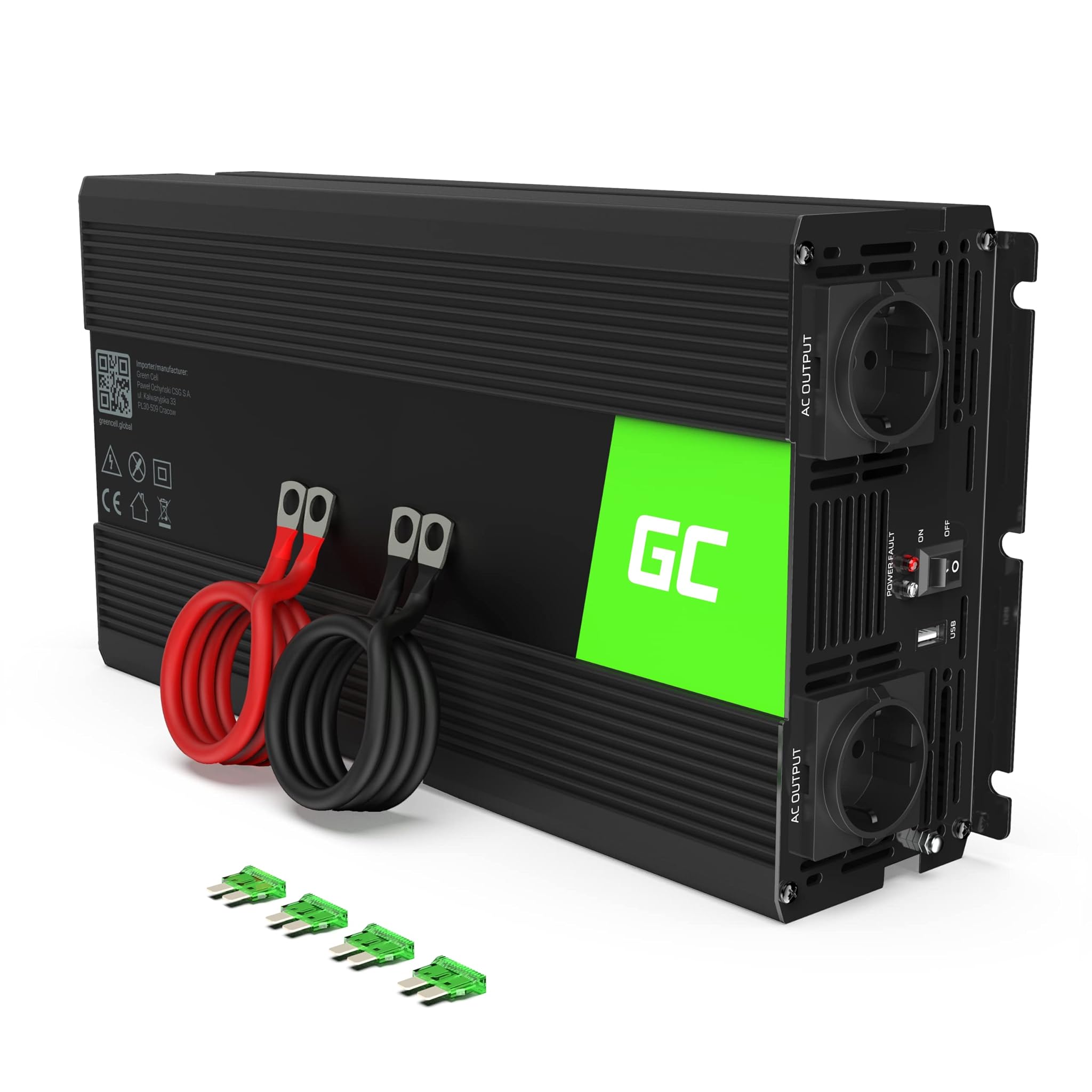 Green Cell® Inverter 1500W/3000W 12V 220V Onda Modificata