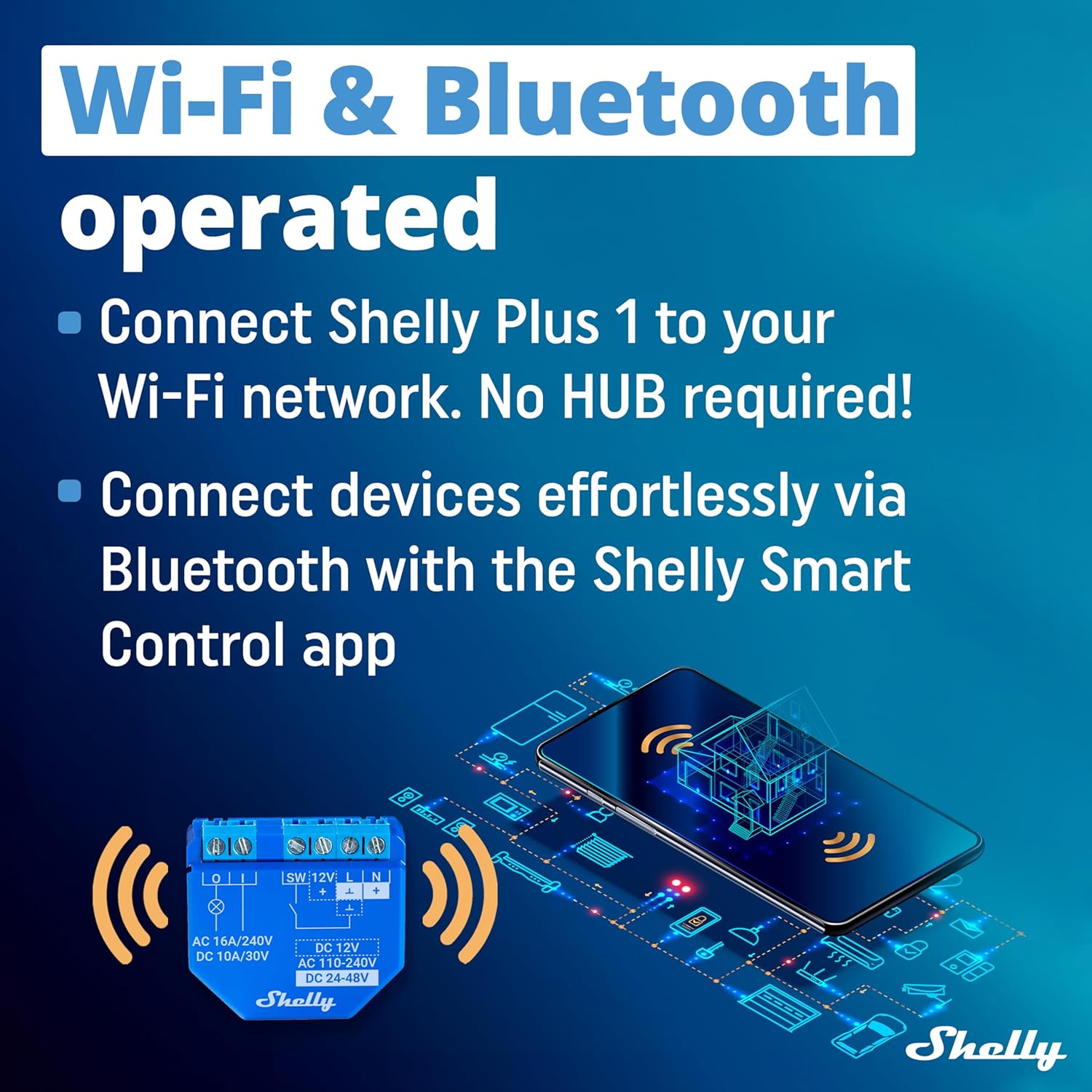 Shelly Plus 1 interruttore WiFi, confezione da 2 pezzi - immagine 2