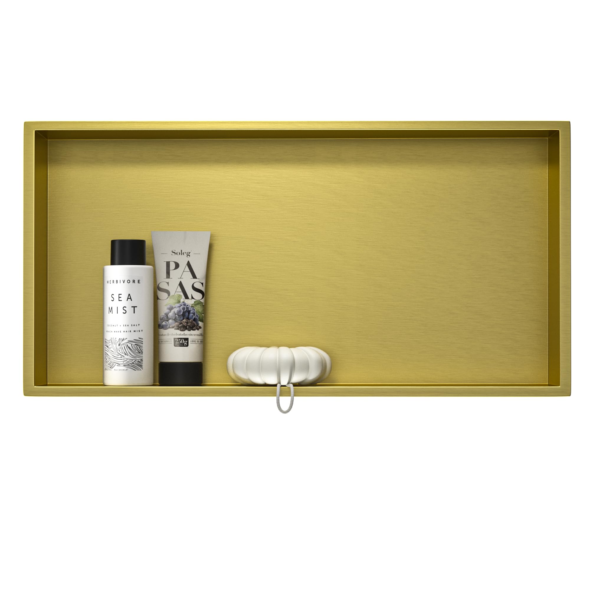 Nicchia da parete doccia in acciaio inox 304 oro