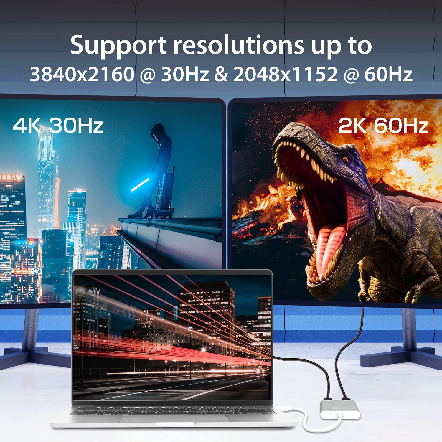 J5create Adattatore USB-A a Doppio HDMI 4K Ultra HD - immagine 3