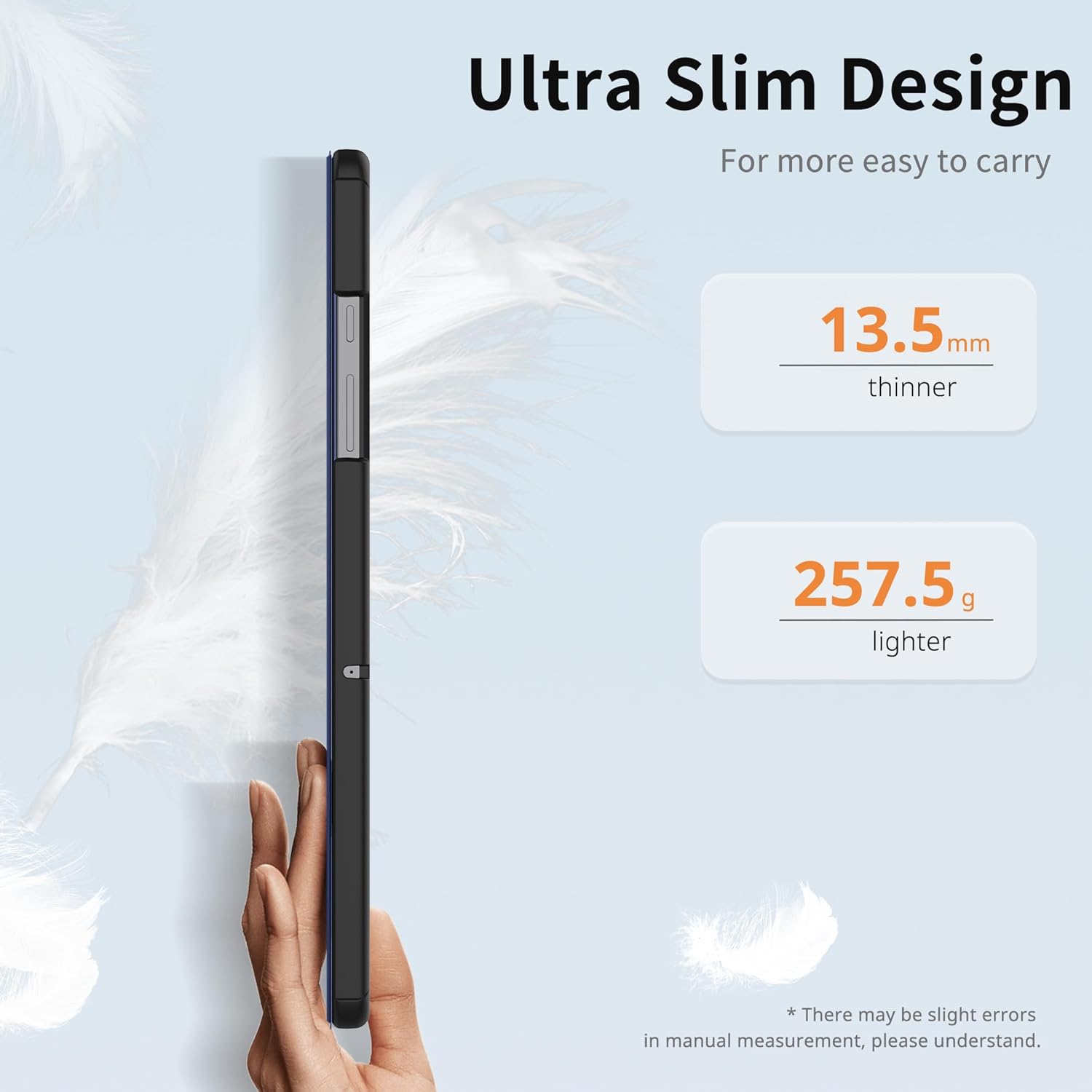 Easyacc Custodia Compatibile Samsung Galaxy Tab A9+ 11 Pollici, Blu - immagine 6