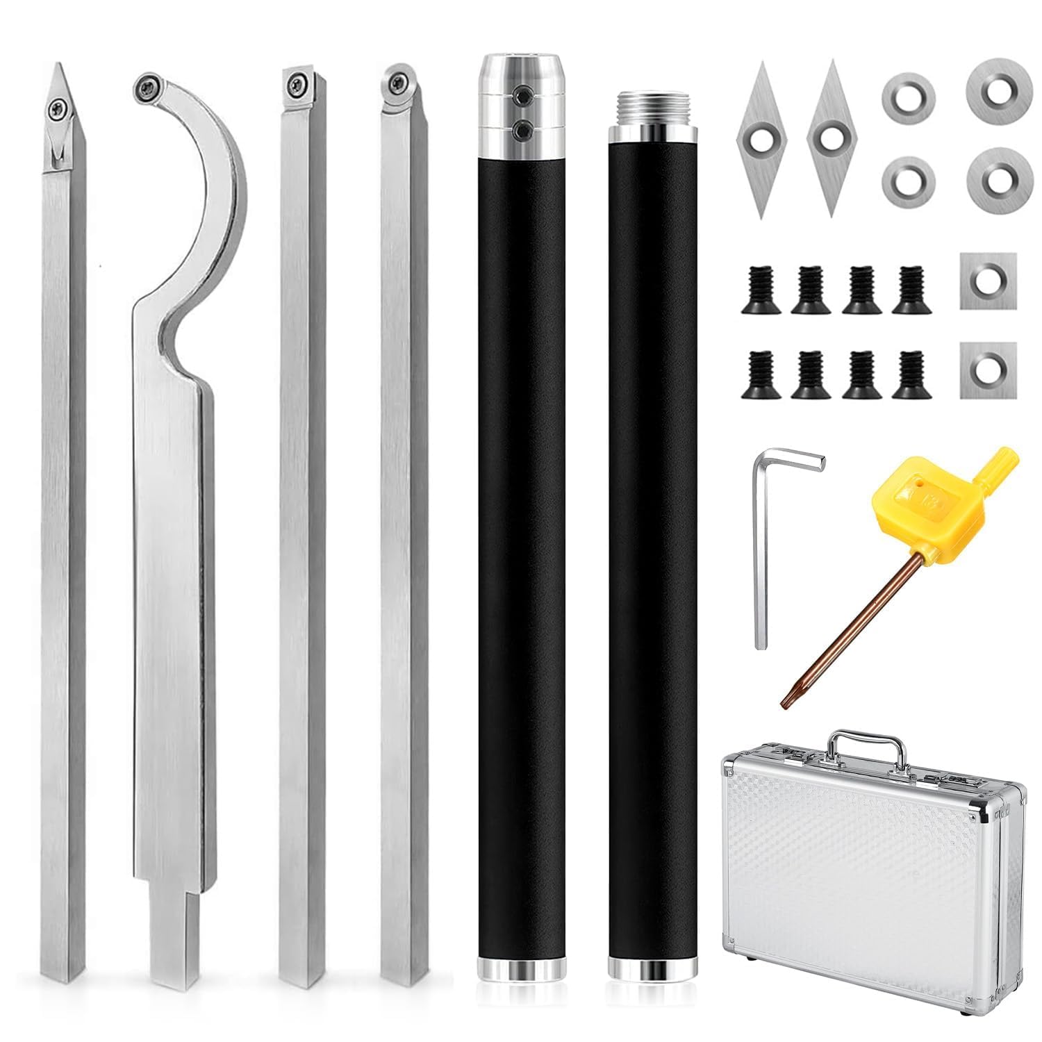 Set 25 Accessori per Tornio Lavorazione Legno e Metallo