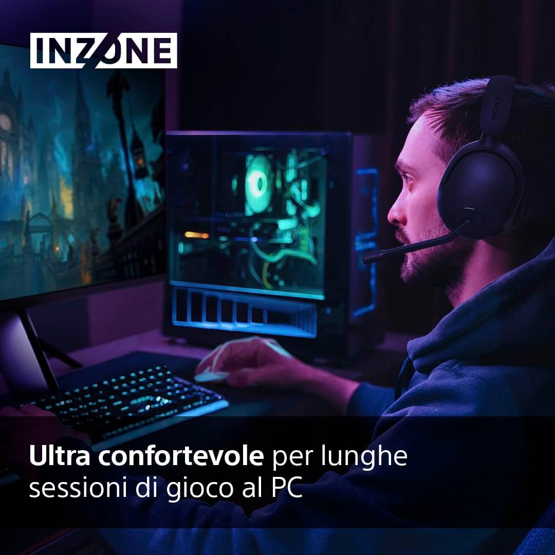 Sony INZONE H5 - Cuffie Gaming Wireless, Nero - immagine 3