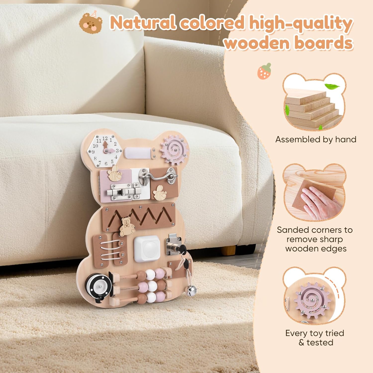 Busy Board per Bambini - Pannello Sensoriale Montessori - immagine 8