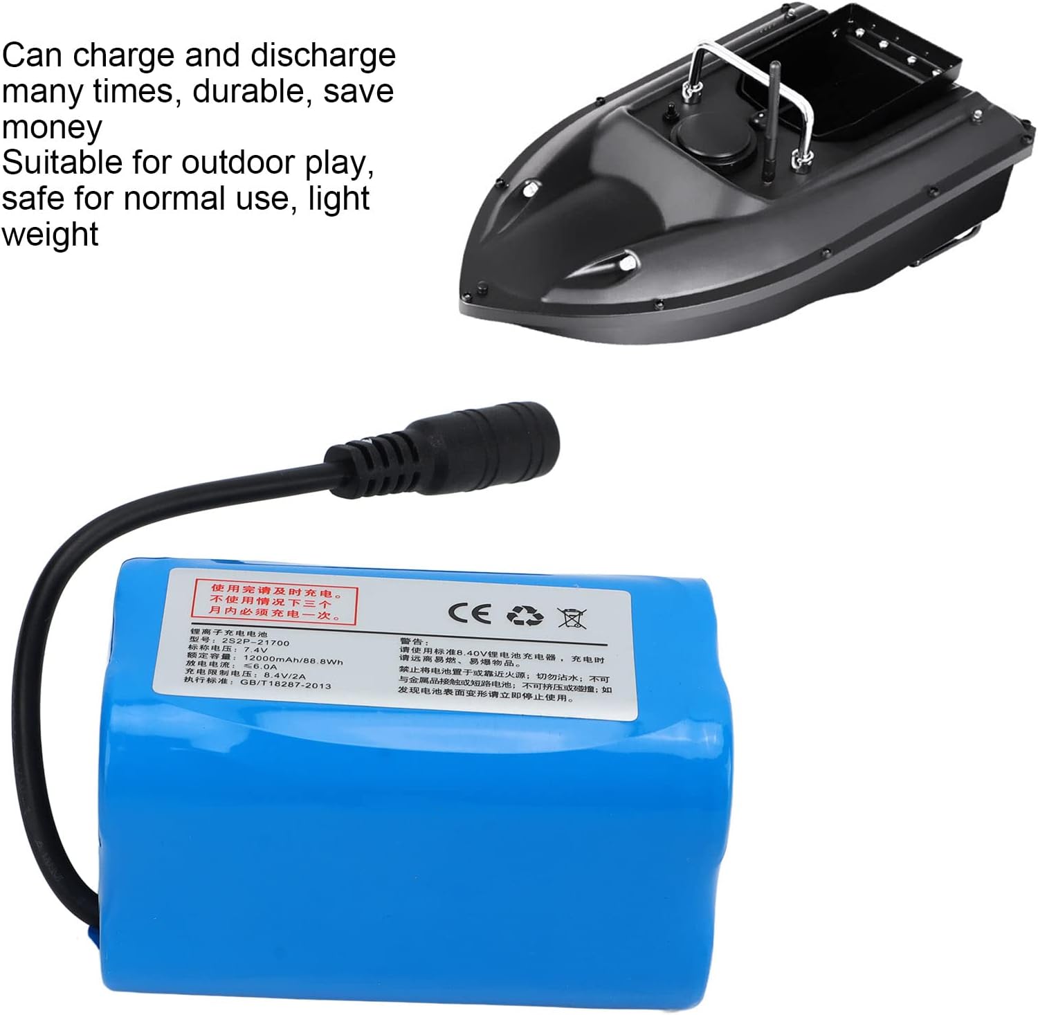 Batteria per Barche RC 12000mAh 7.4V - immagine 4