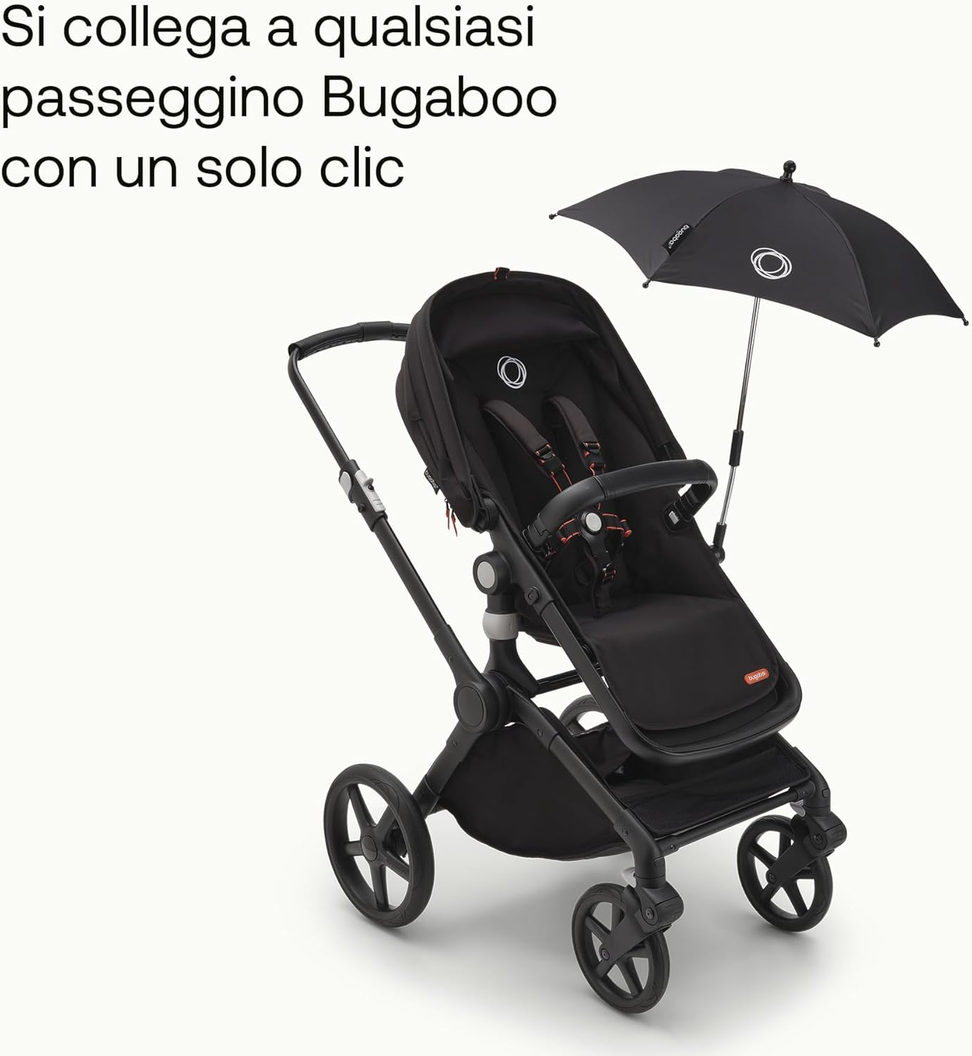 Ombrellino parasole+ Bugaboo, nero - immagine 3