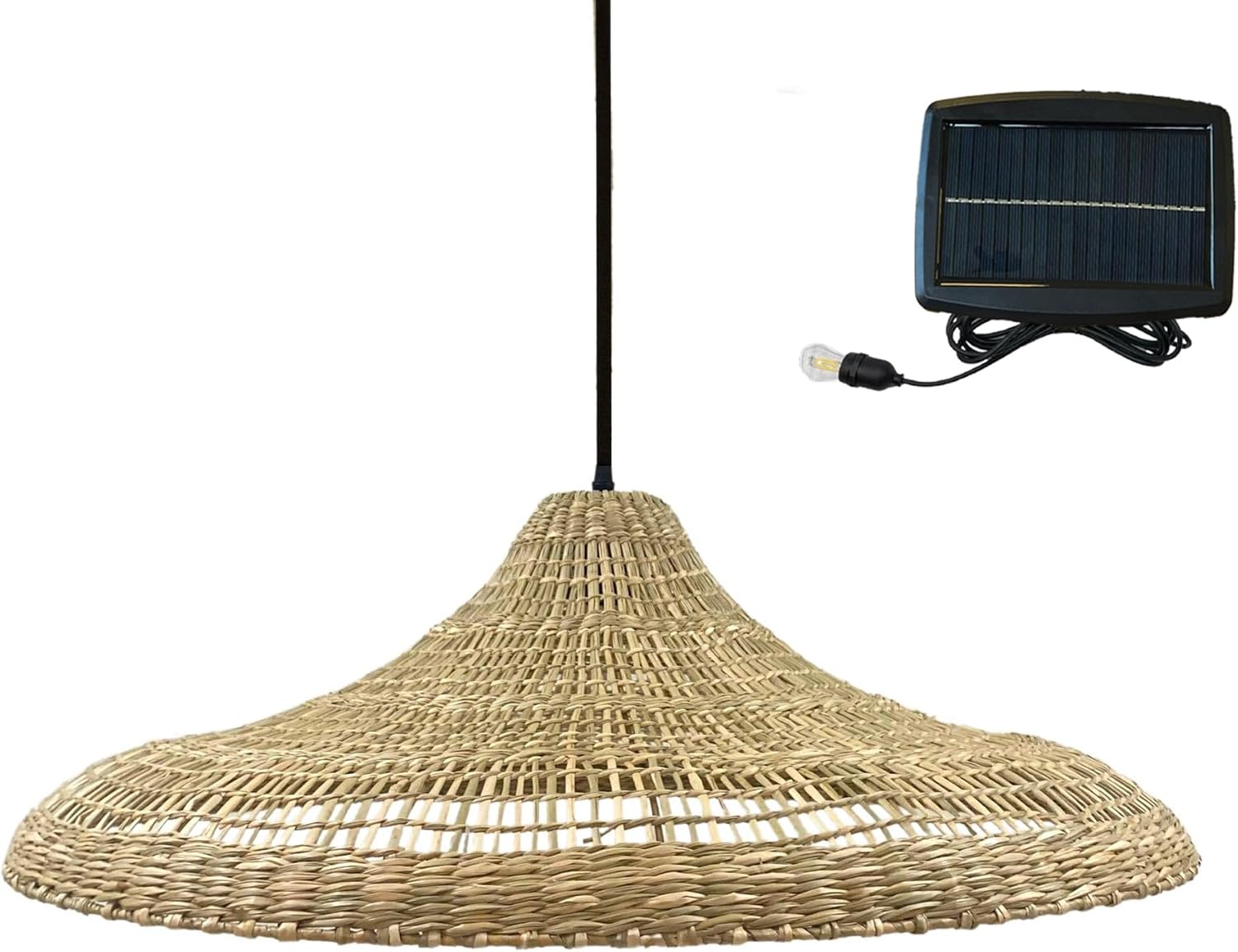 FREYA LARGE SOLAR - Lampada a Sospensione in Erba Marina